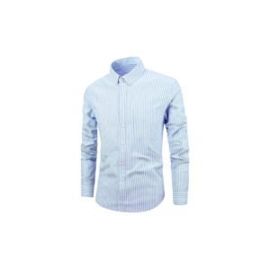 Camisa Oversize Hombre Oxford Rayada Manga Larga