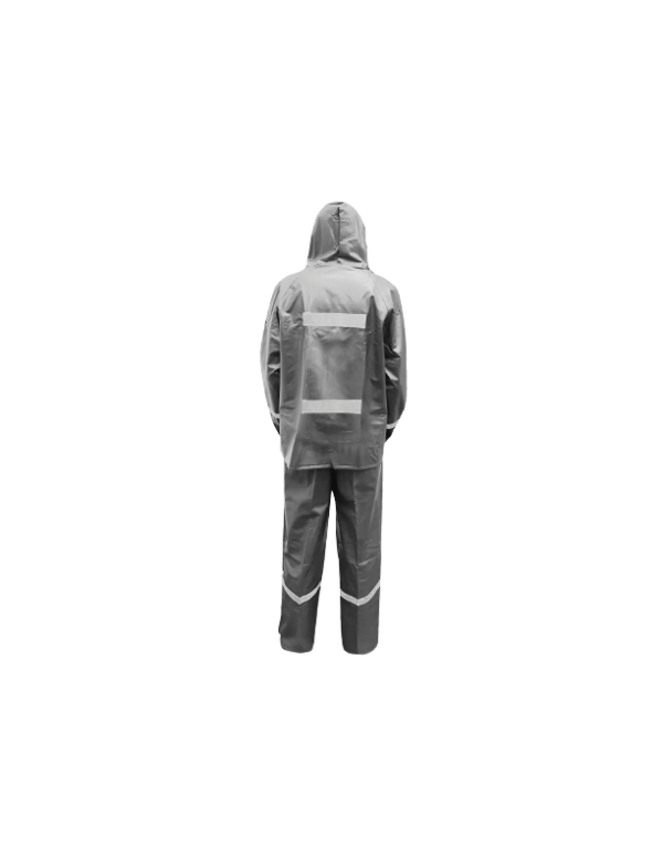 REF 205 Conjunto Oversize Chaqueta con Capucha Tipo Cierre Velcro y Cremallera Pantalon con Resorte en Cintura Reflectivo de 2" en Espalda 1" Mangas y Pantalon Bolso Cargador con Correa y Cierre en Broches Plasticos Zapaton con Semi Flexible y Resistente Resorte Superior e Inferior Para Ajuste Calibre 18 705-43-6 - Imagen 2
